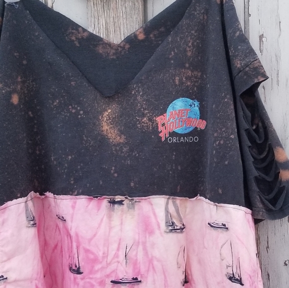 Nautical Planet Hollywood Upcycled Disney Boat Tee - Picture 5 of 5